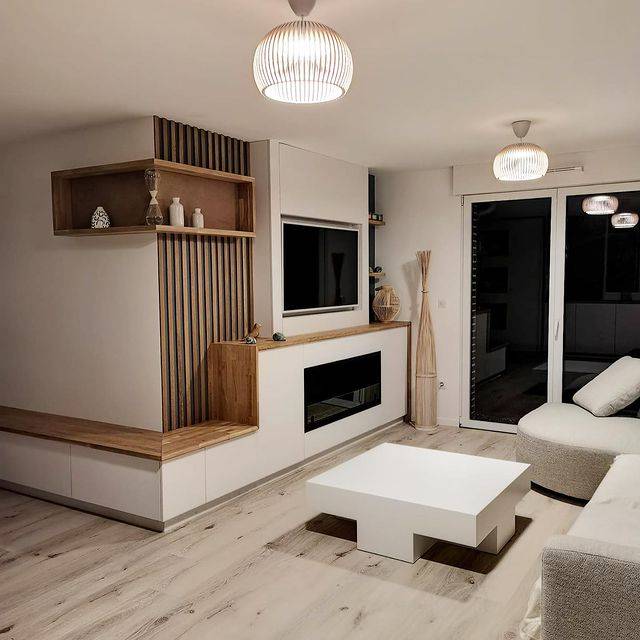 Réalisation d'un agencement d'ameublement de séjour par Vision Bois Métal à Biscarrosse