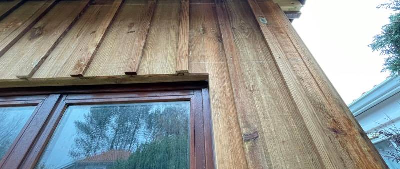 Création d'un bardage en pin des Landes par Vision Bois Métal à Pontenx les Forges