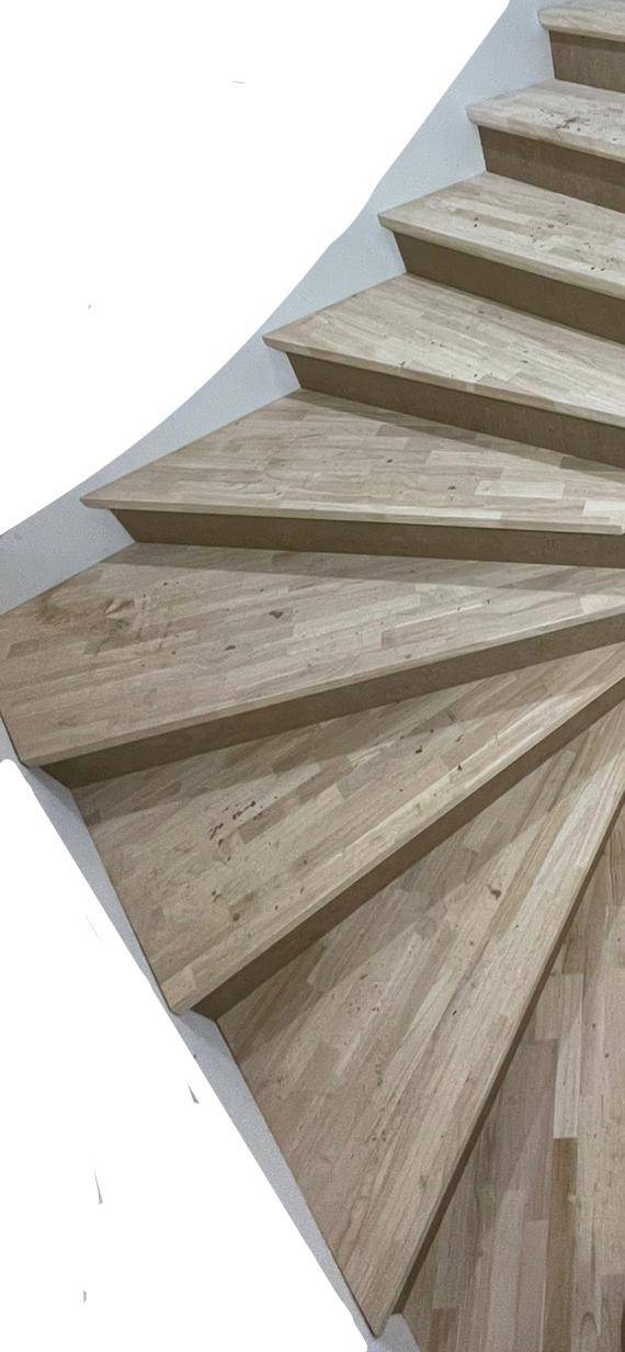 Habillage bois d'escalier en maçonnerie à Gujan Mestras